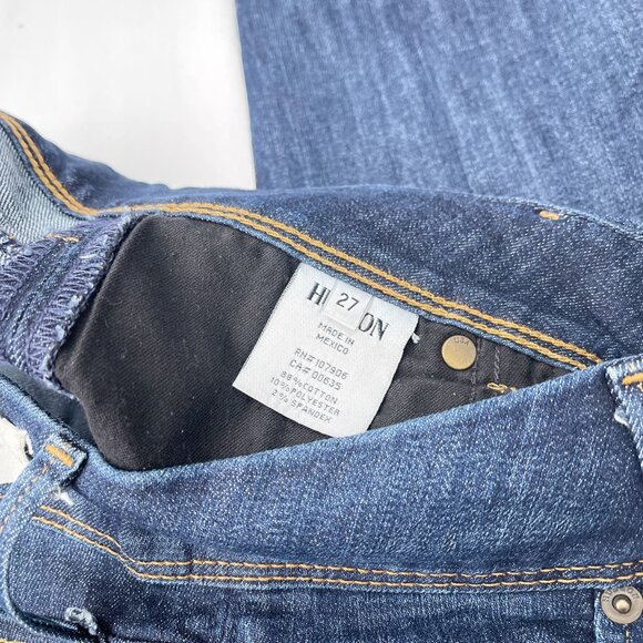 Hudson Collin Skinny Jeans Flap Pocket Dark Wash Denim Low Rise Womens 27 - Picture 9 of 15